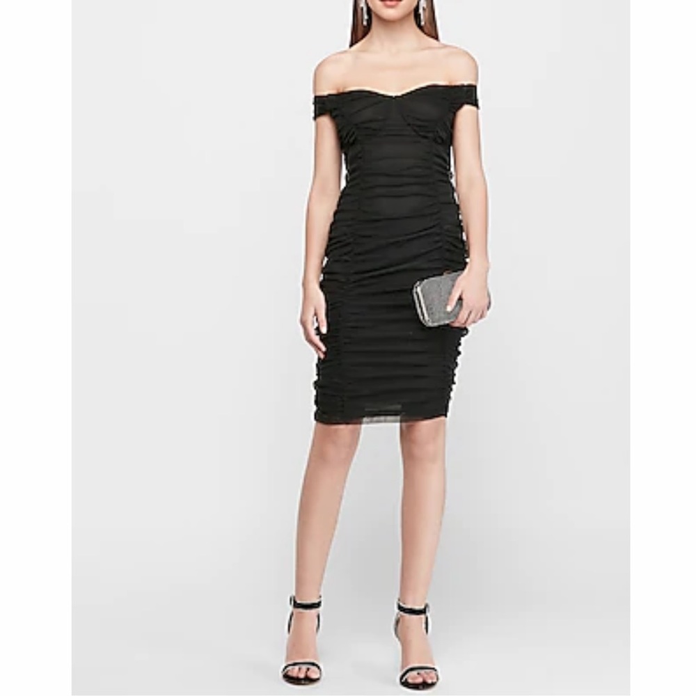 NWT Express Sweetheart Corset Little Black Dress